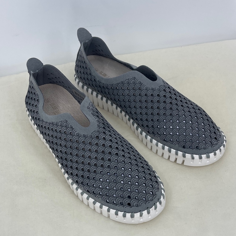 Ilse Jacobsen Dark Gray WOMENS Slip-On Loafers SIZE 38